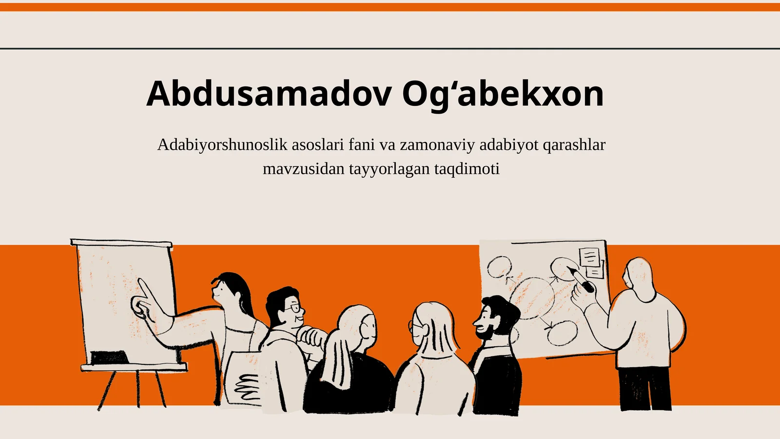 Adabiyorshunoslik asoslari fani va zamonaviy adabiyot qarashlar mavzusidan tayyorlagan taqdimoti