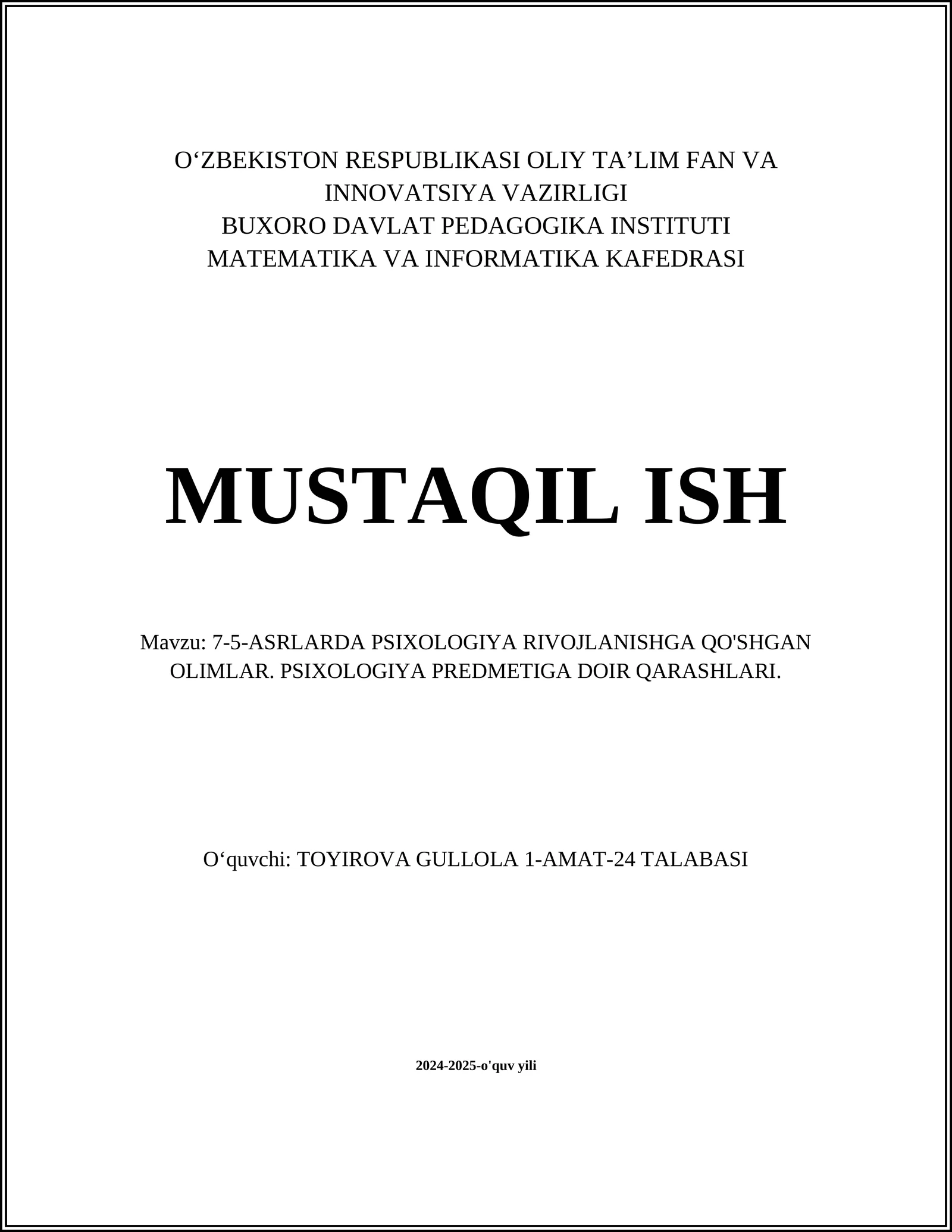 7-5-ASRLARDA PSIXOLOGIYA RIVOJLANISHGA QO'SHGAN OLIMLAR