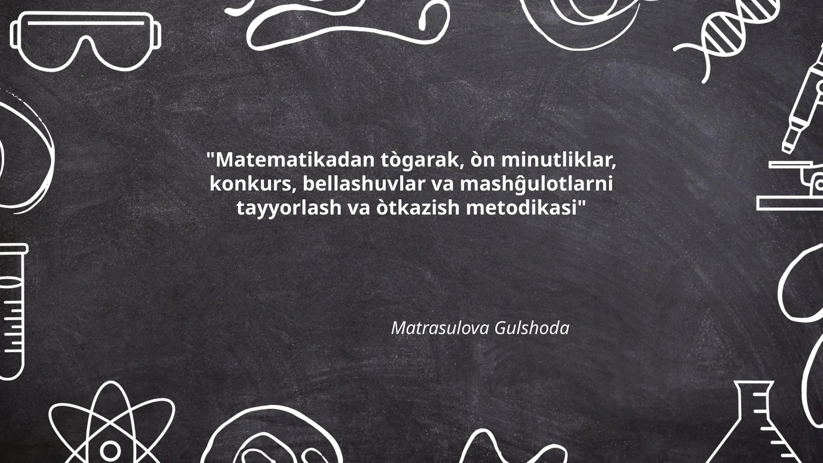 Matematikadan tògarak mashĝulotlarini rejalashtirish