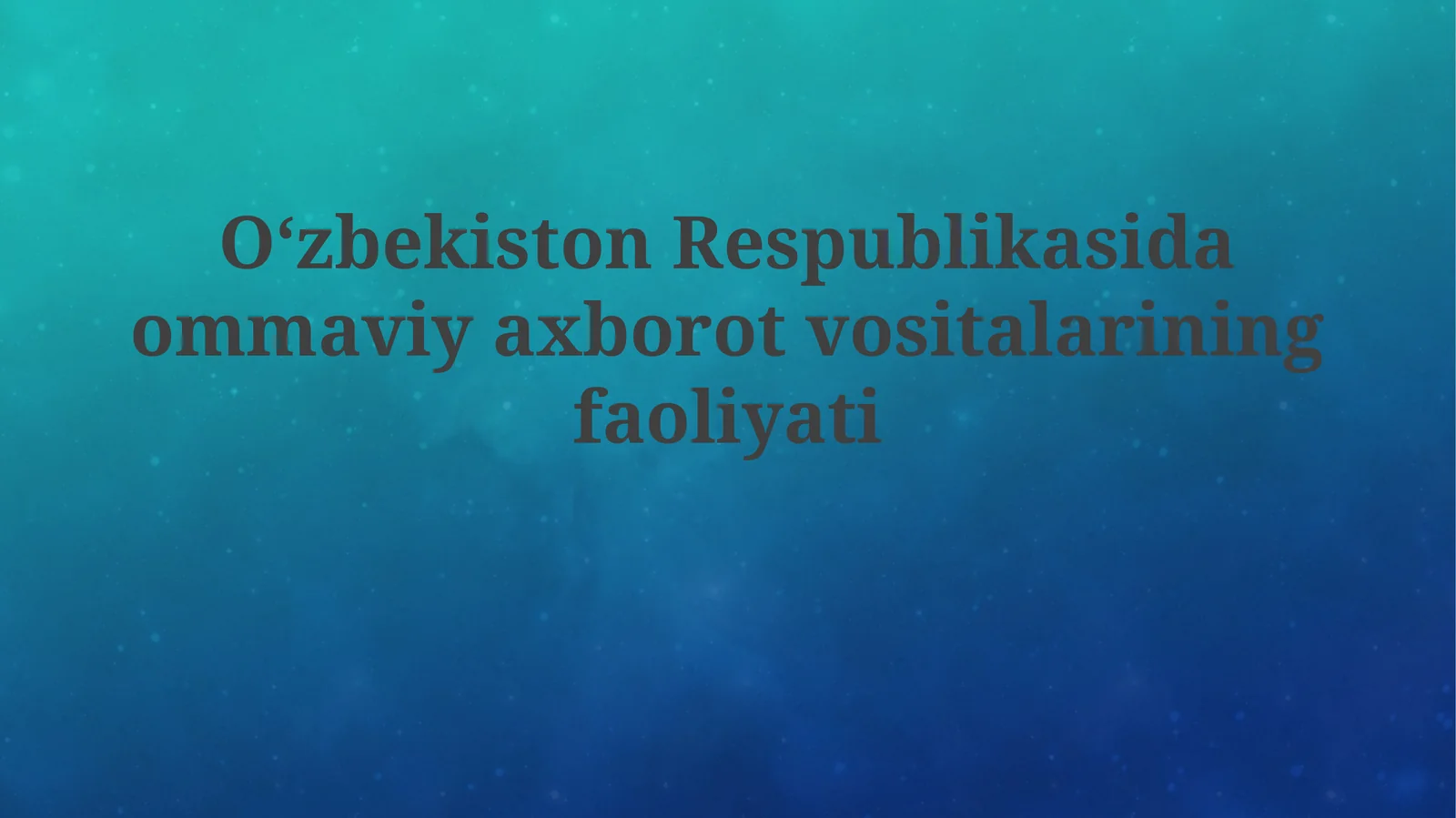 O'zbekistonda Ommaviy Axborot Vositalari: Tarix va Qonunchilik Asoslari