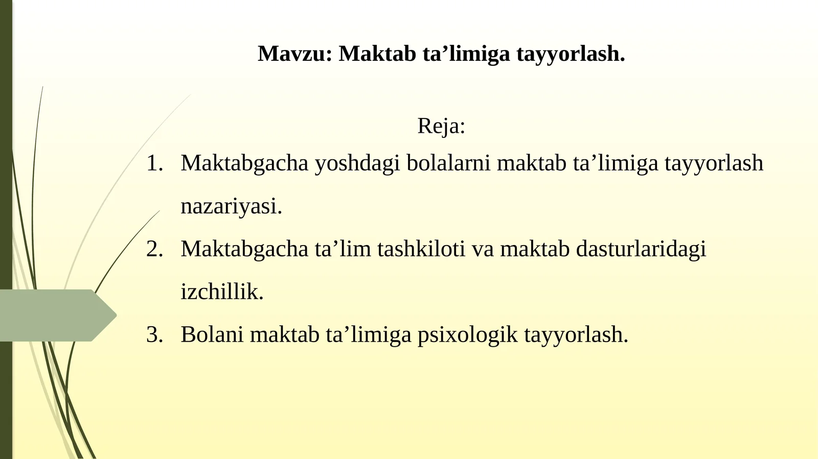 Maktabta’limigatayyorlash