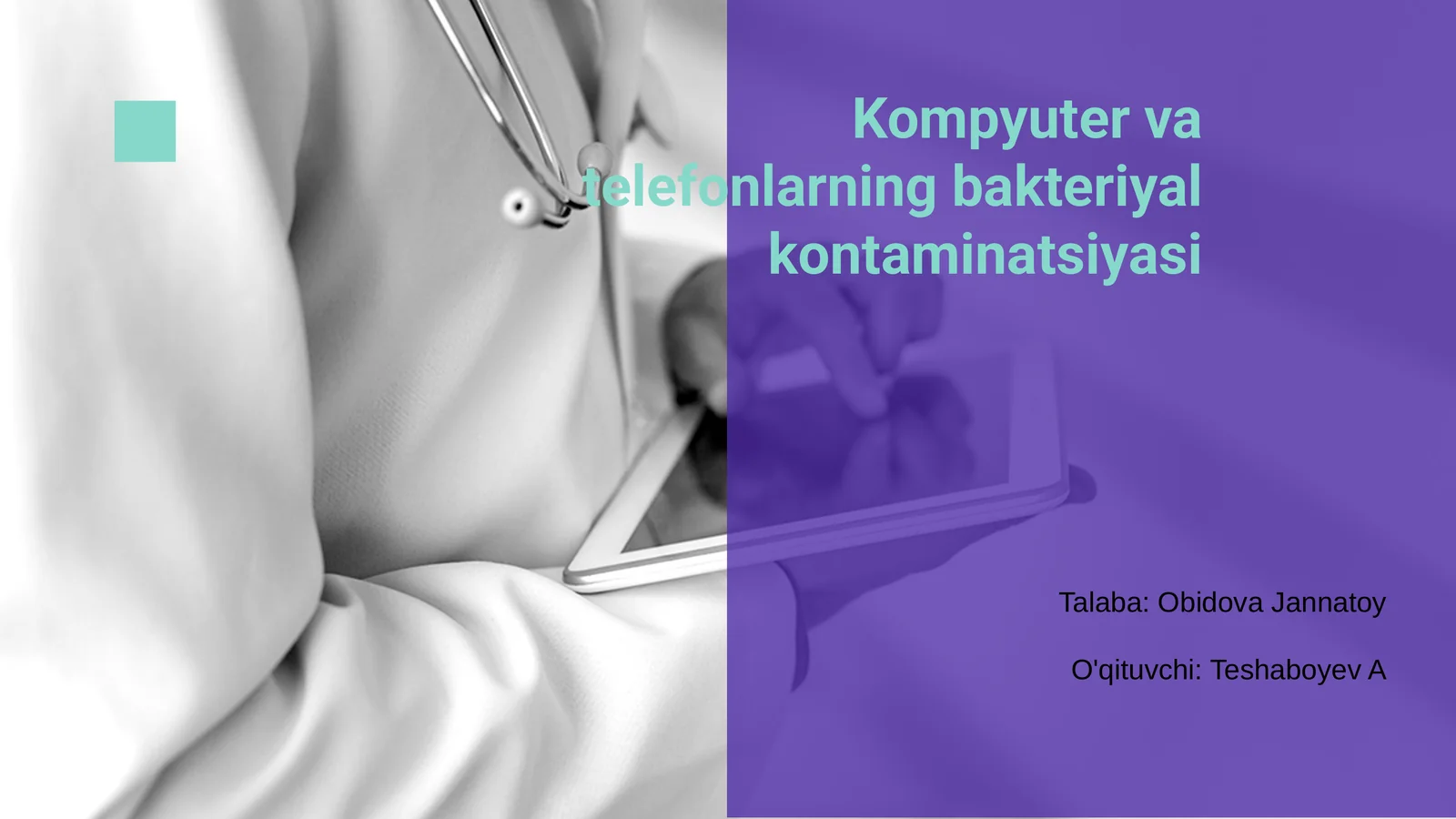 Kompyuter va telefonlarning bakteriyal kontaminatsiyasi