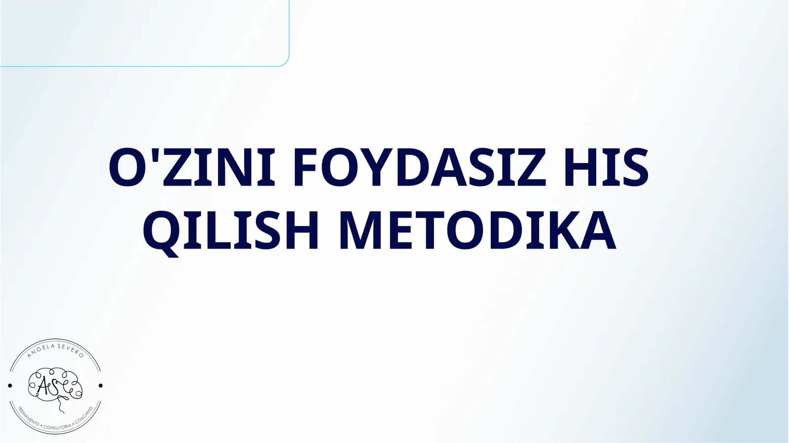 O'ZINI FOYDASIZ HIS QILISH METODIKA