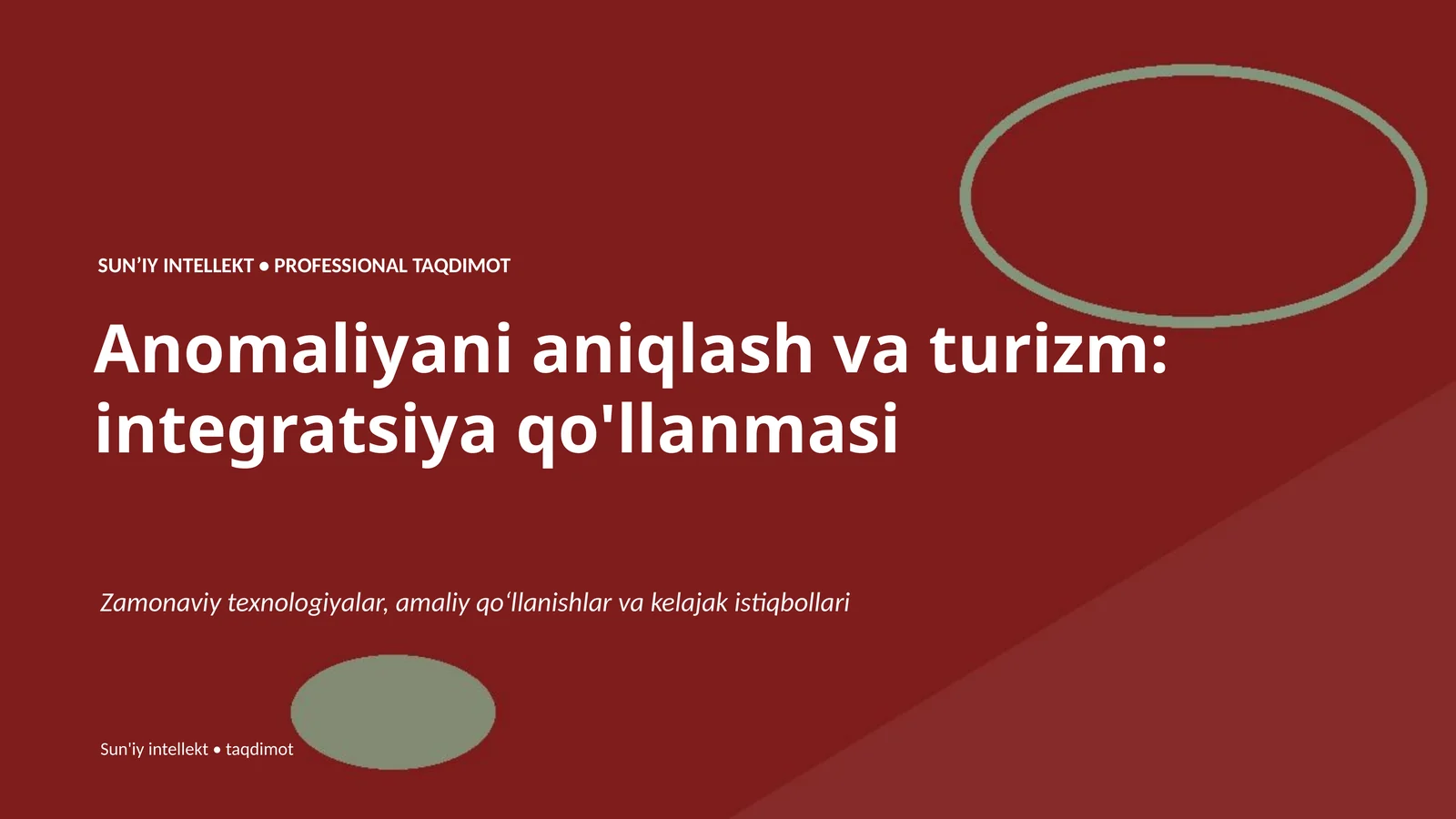 Anomaliyani aniqlash va turizm: integratsiya qo'llanmasi