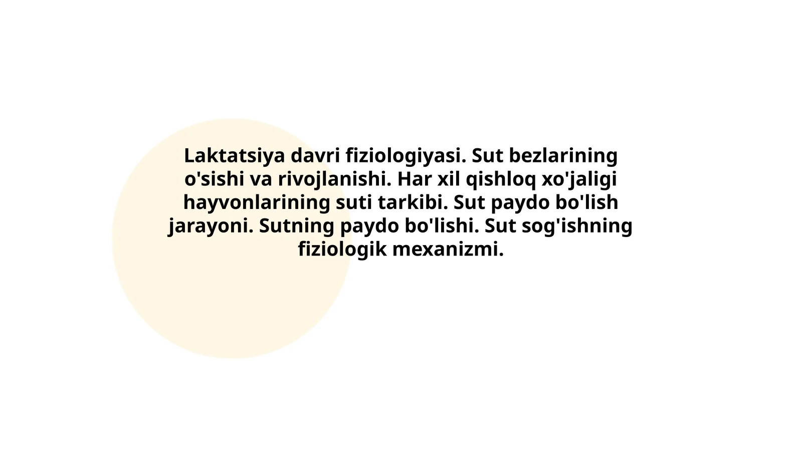 Laktatsiya davri fiziologiyasi
