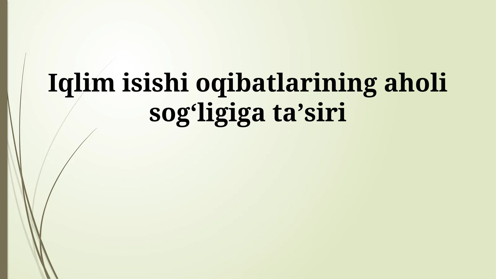 Iqlim isishi oqibatlarining aholi sogʻligiga taʼsiri