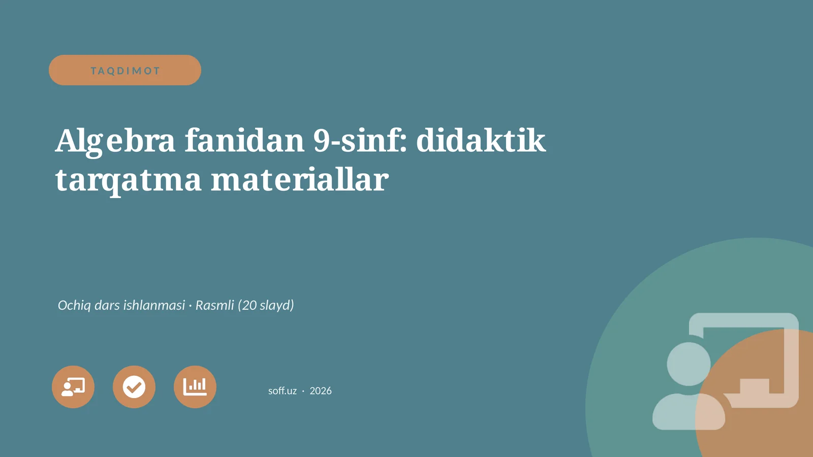 Algebra fanidan 9-sinf: didaktik tarqatma materiallar
