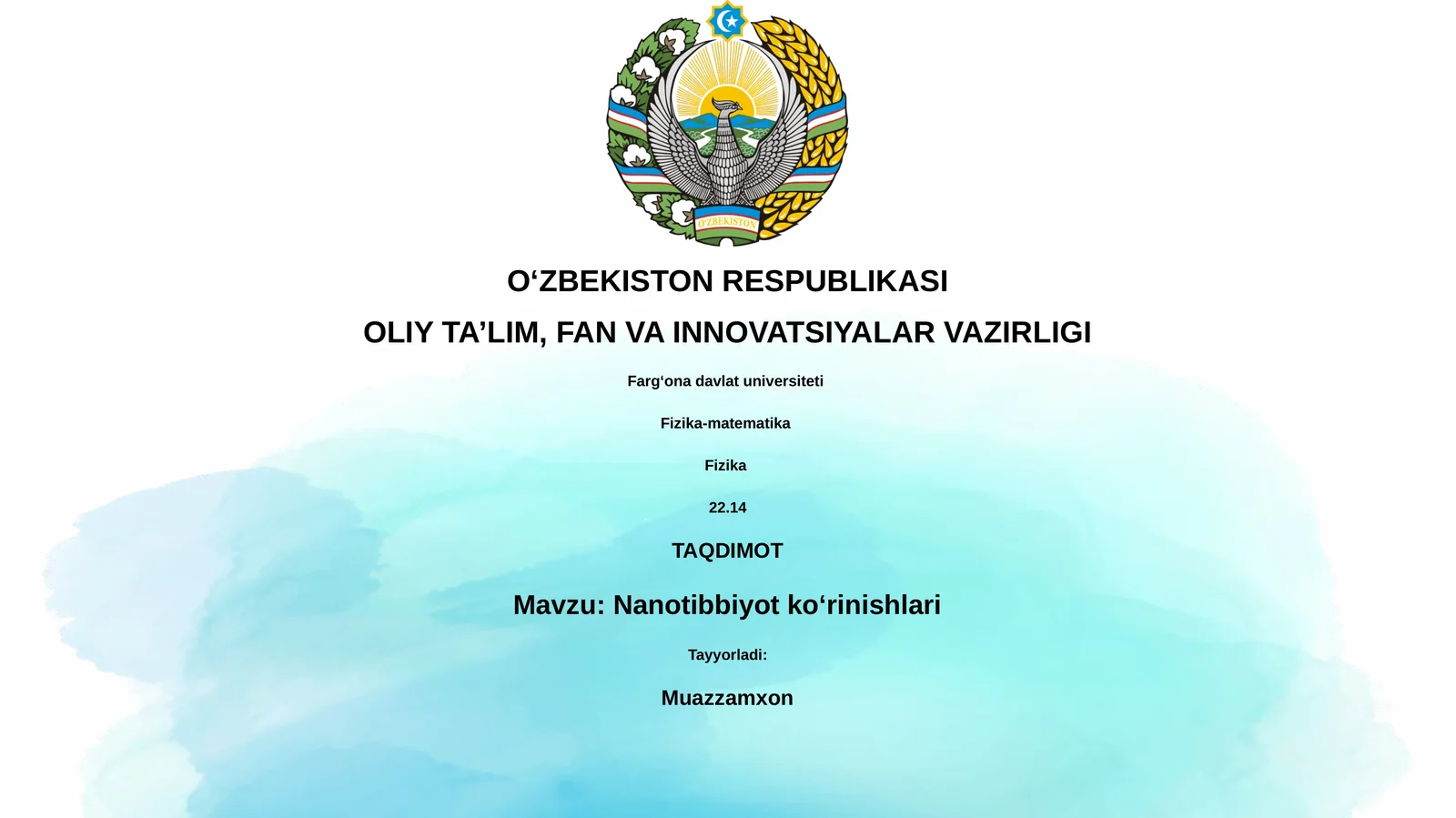 Nanotibbiyot ko‘rinishlari
