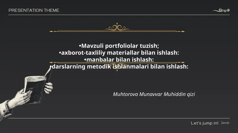 Mavzuli portfoliolar tuzish