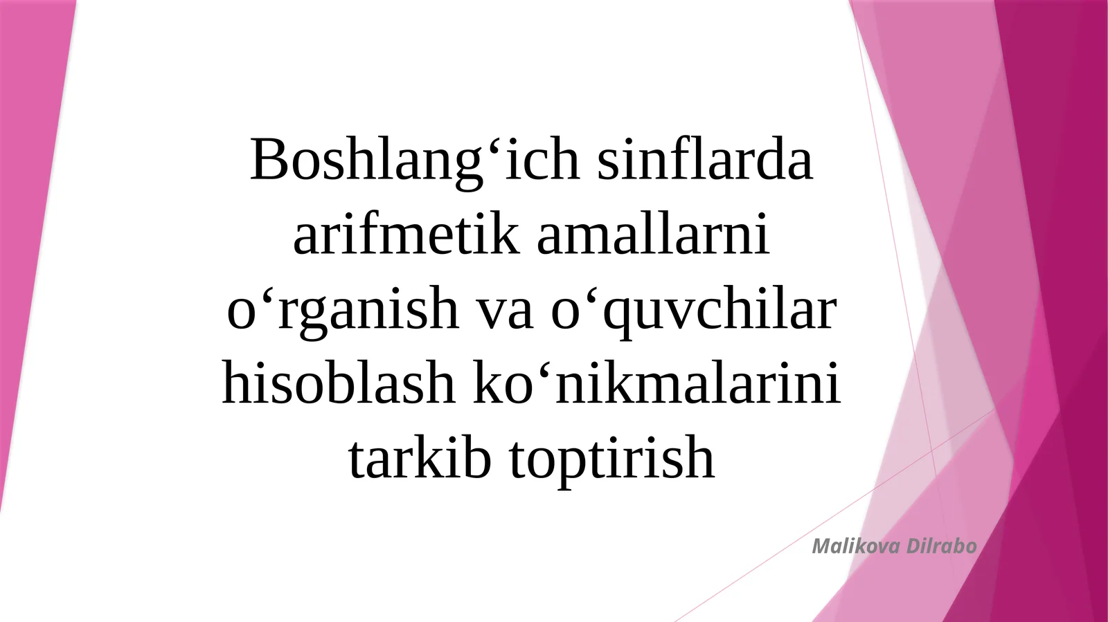 KO`PAYTIRISHNING O`RIN ALMASHTIRISH VA GURUHLASH XOSSALARI