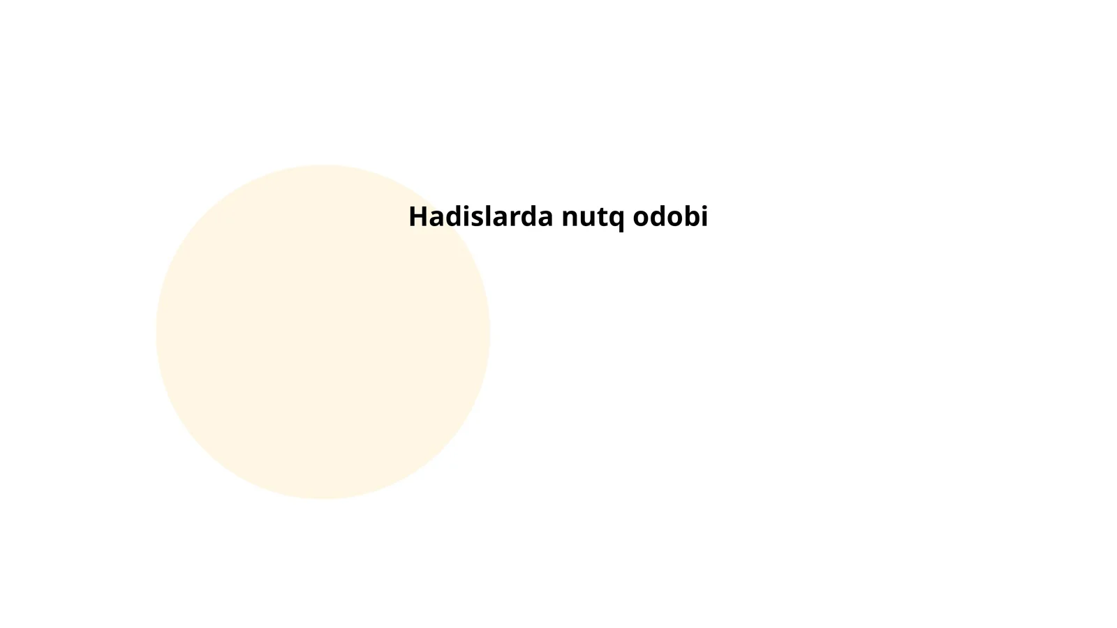 Hadislarda nutq odobi