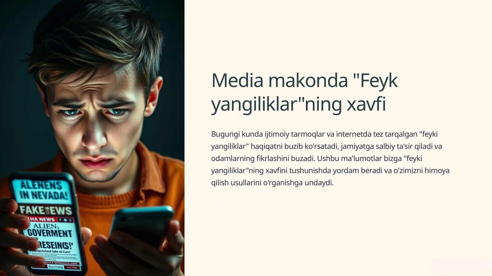 Media makonda "Feyk yangiliklar"ning xavfi