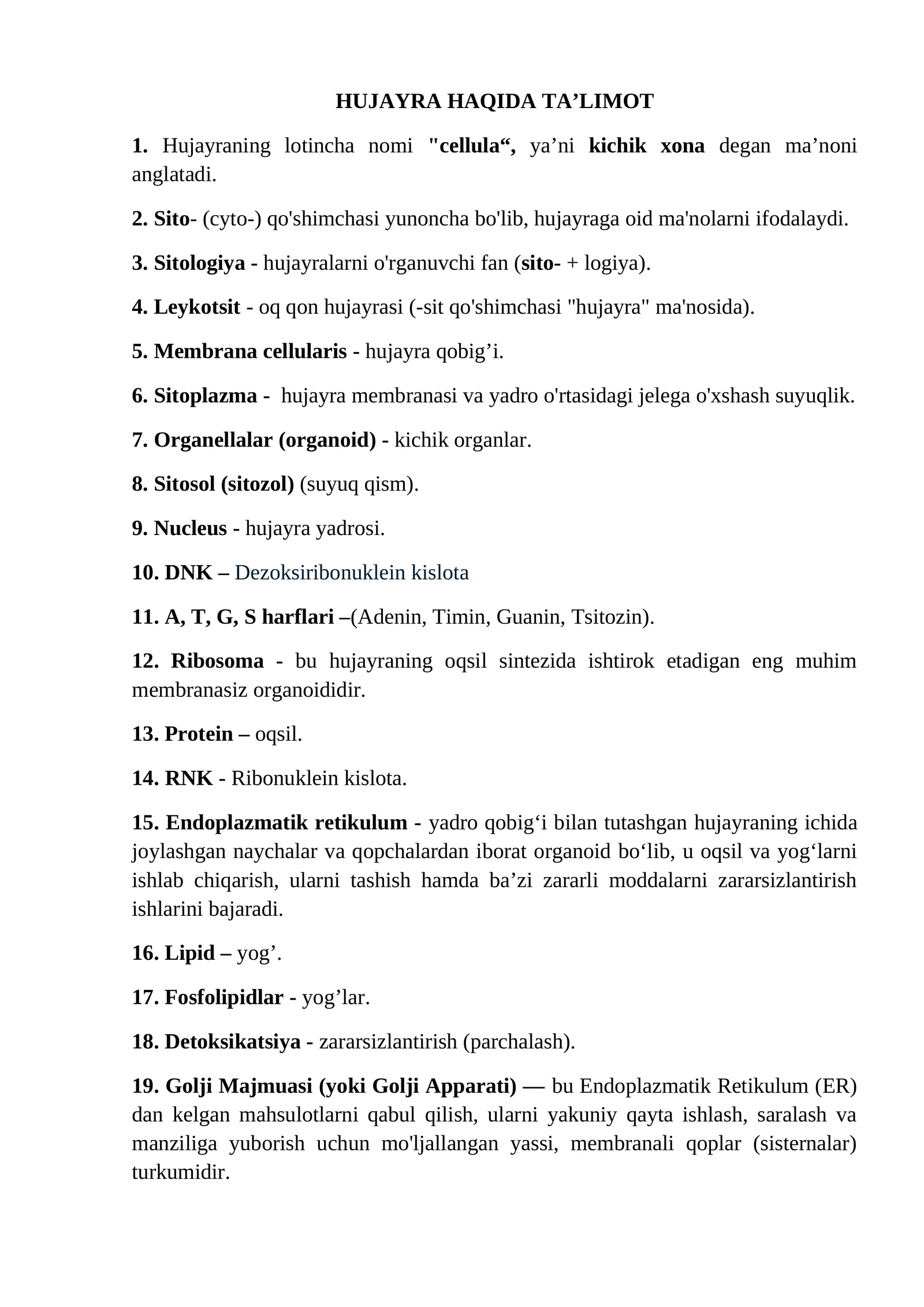 HUJAYRA HAQIDA TA’LIMOT