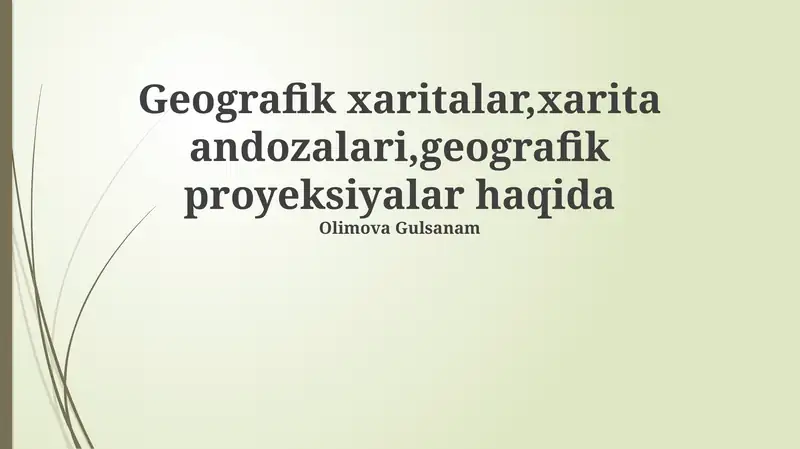 Geografik xaritalar