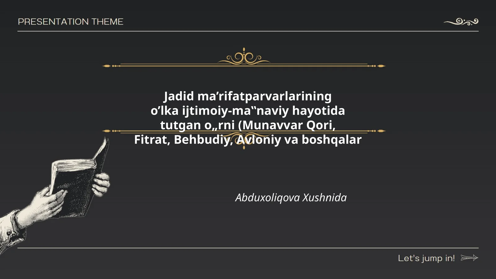 Jadid ma’rifatparvarlarining o’lka ijtimoiy-ma‟naviy hayotida tutgan o„rni