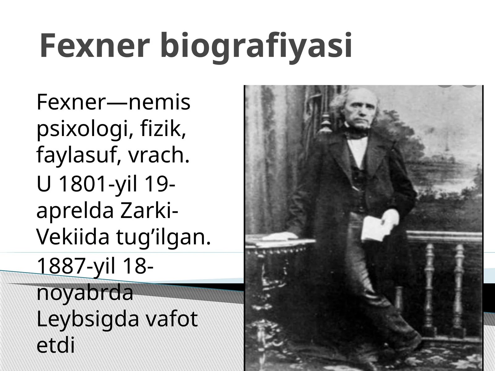 Fexner biografiyasi