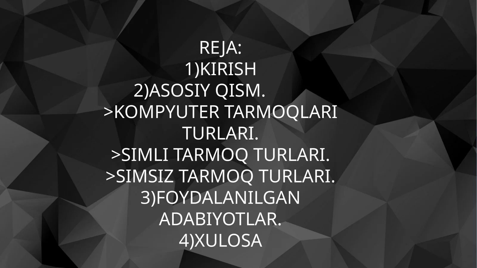 KOMPYUTER TARMOQLARI TURLARI