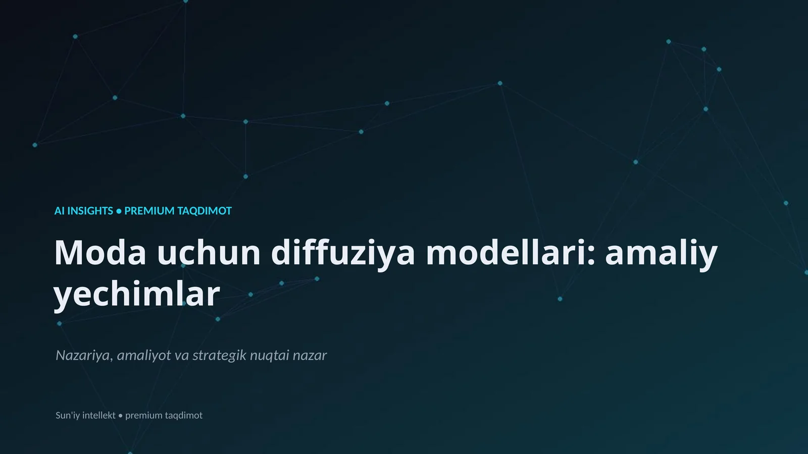 Moda uchun diffuziya modellari: amaliy yechimlar