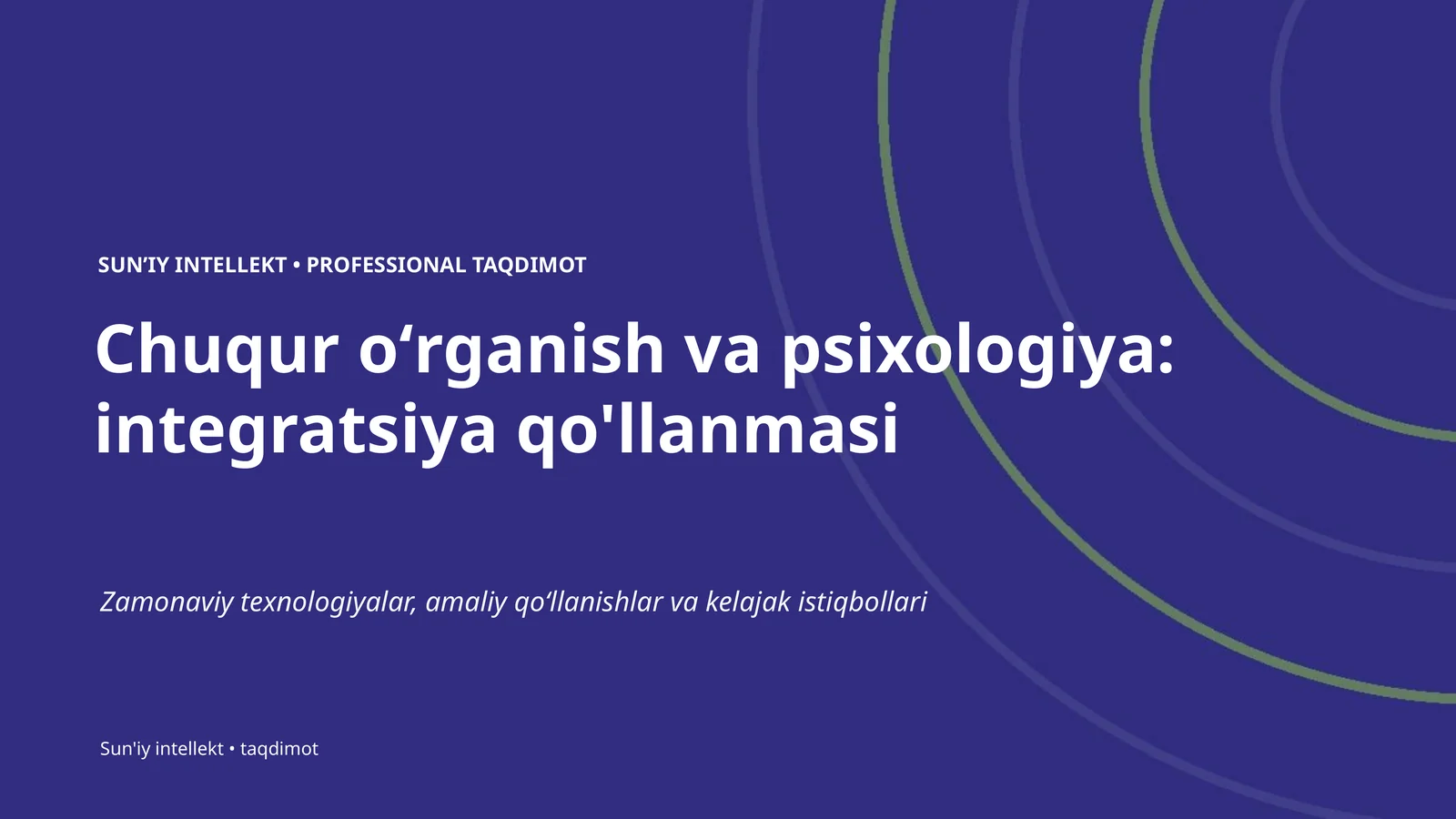Chuqur oʻrganish va psixologiya: integratsiya qo'llanmasi