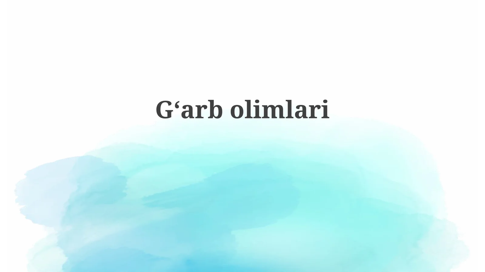 G'arb olimlari: Kashfiyotlar va Innovatsiyalar