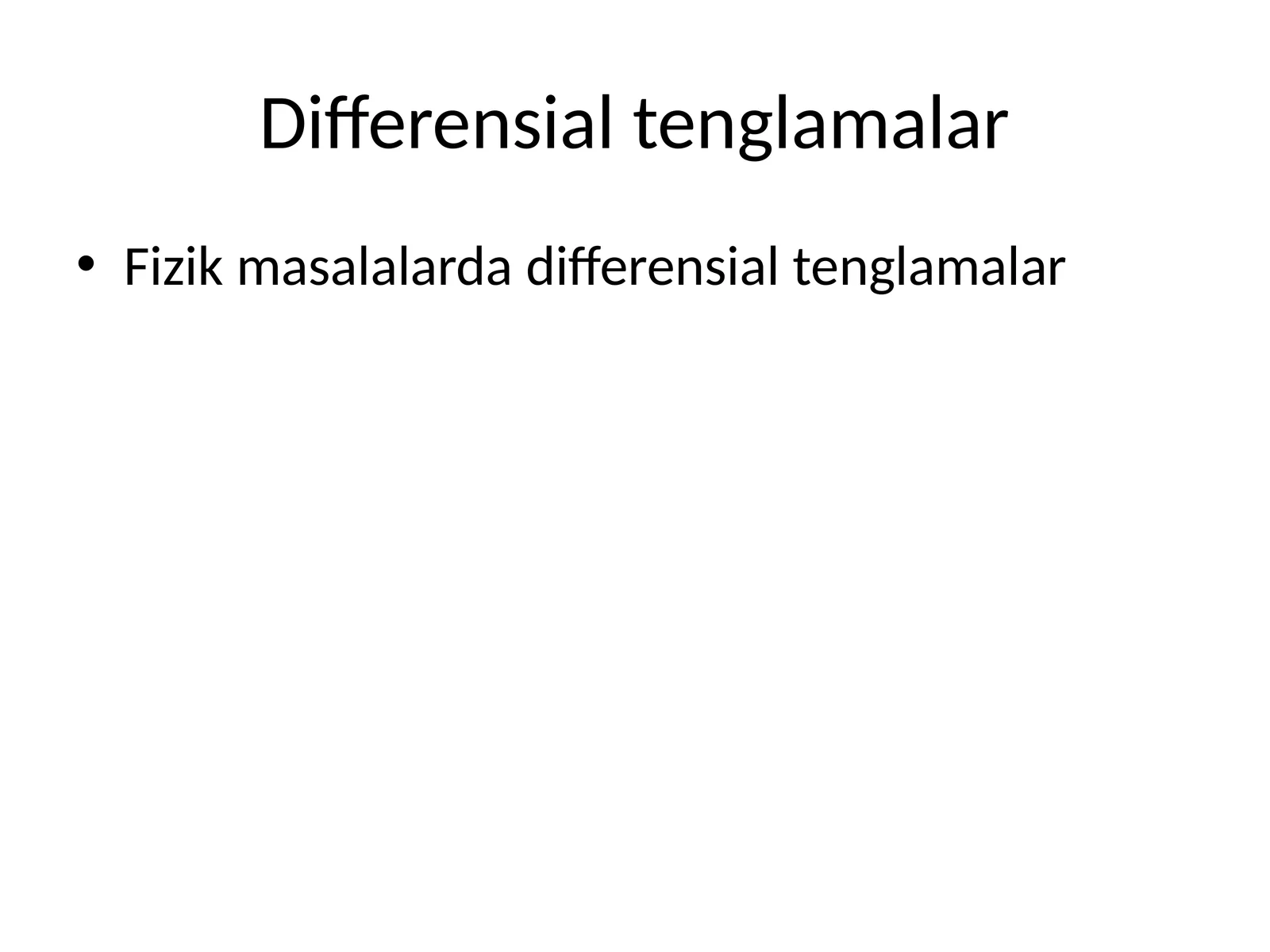 differensial tenglama.