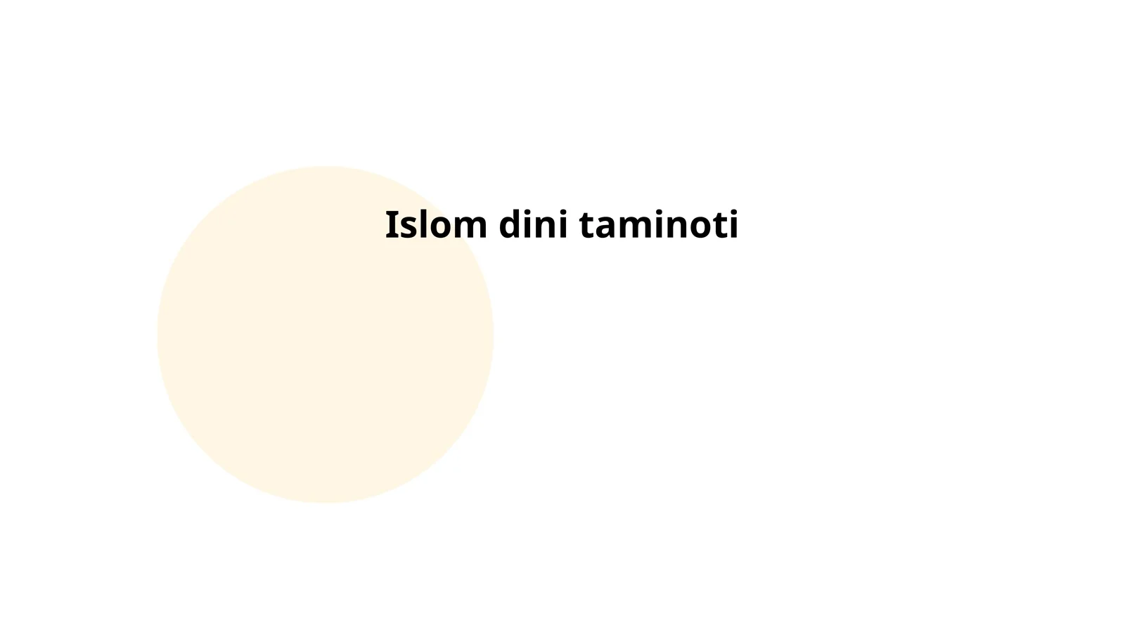 Islom dini taminoti
