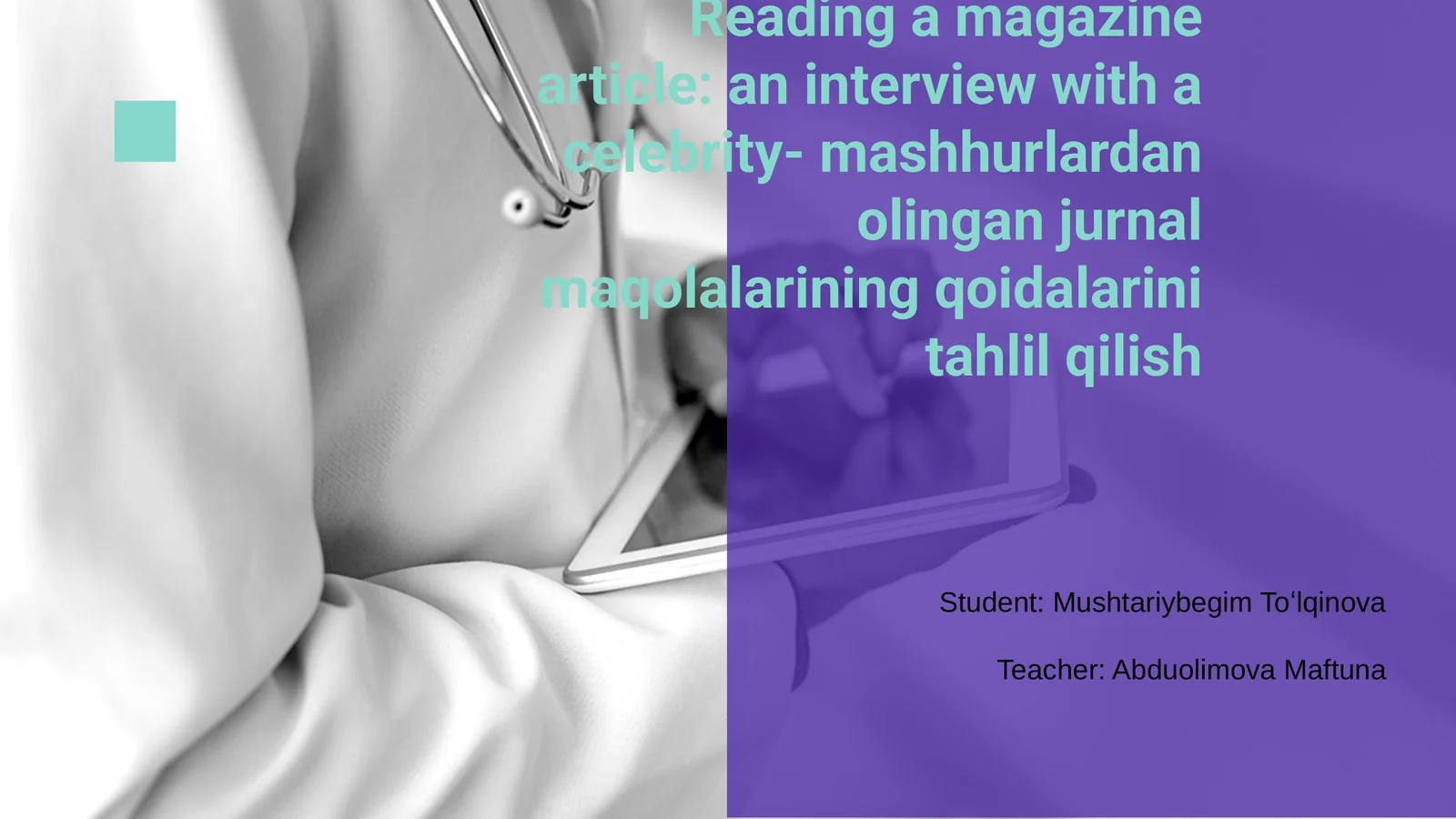 Jurnal maqolalarining qoidalarini tahlil qilish
