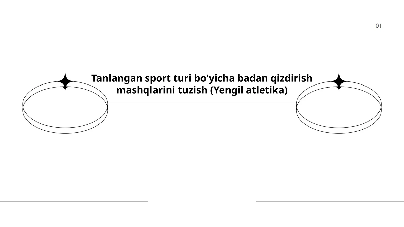 Tanlangan sport turi bo'yicha badan qizdirish mashqlarini tuzish (Yengil atletika)