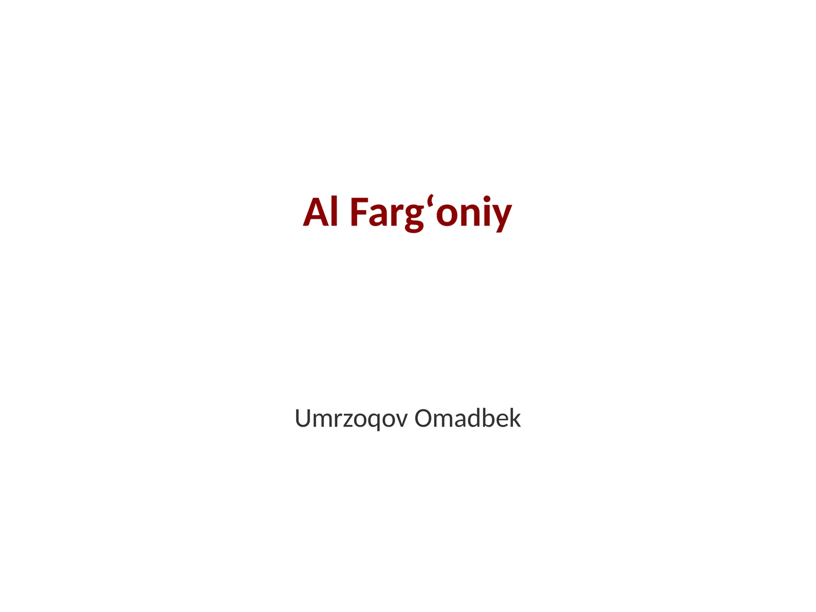 Al Fargʻoniy