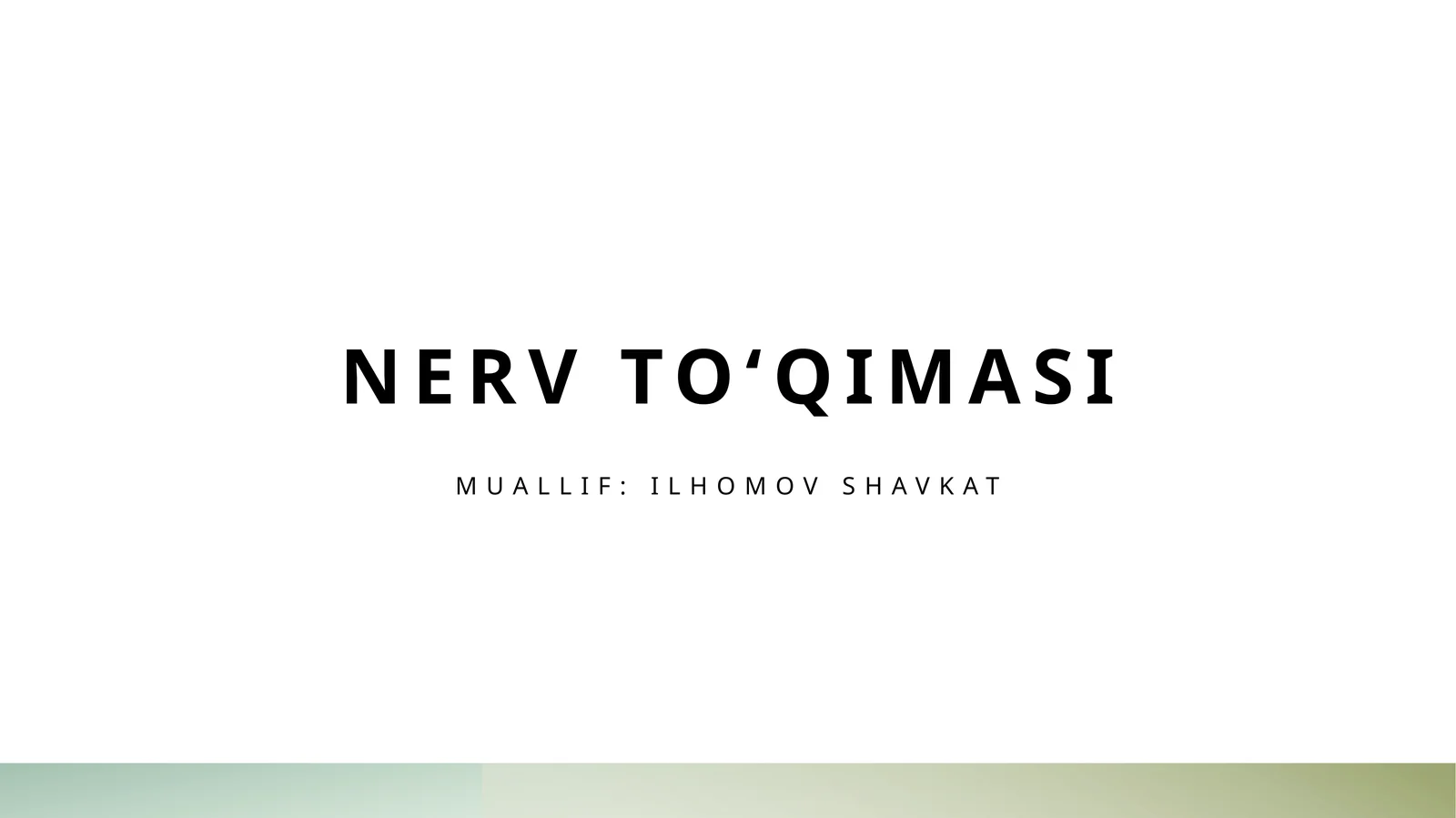 Nerv toʻqimasi
