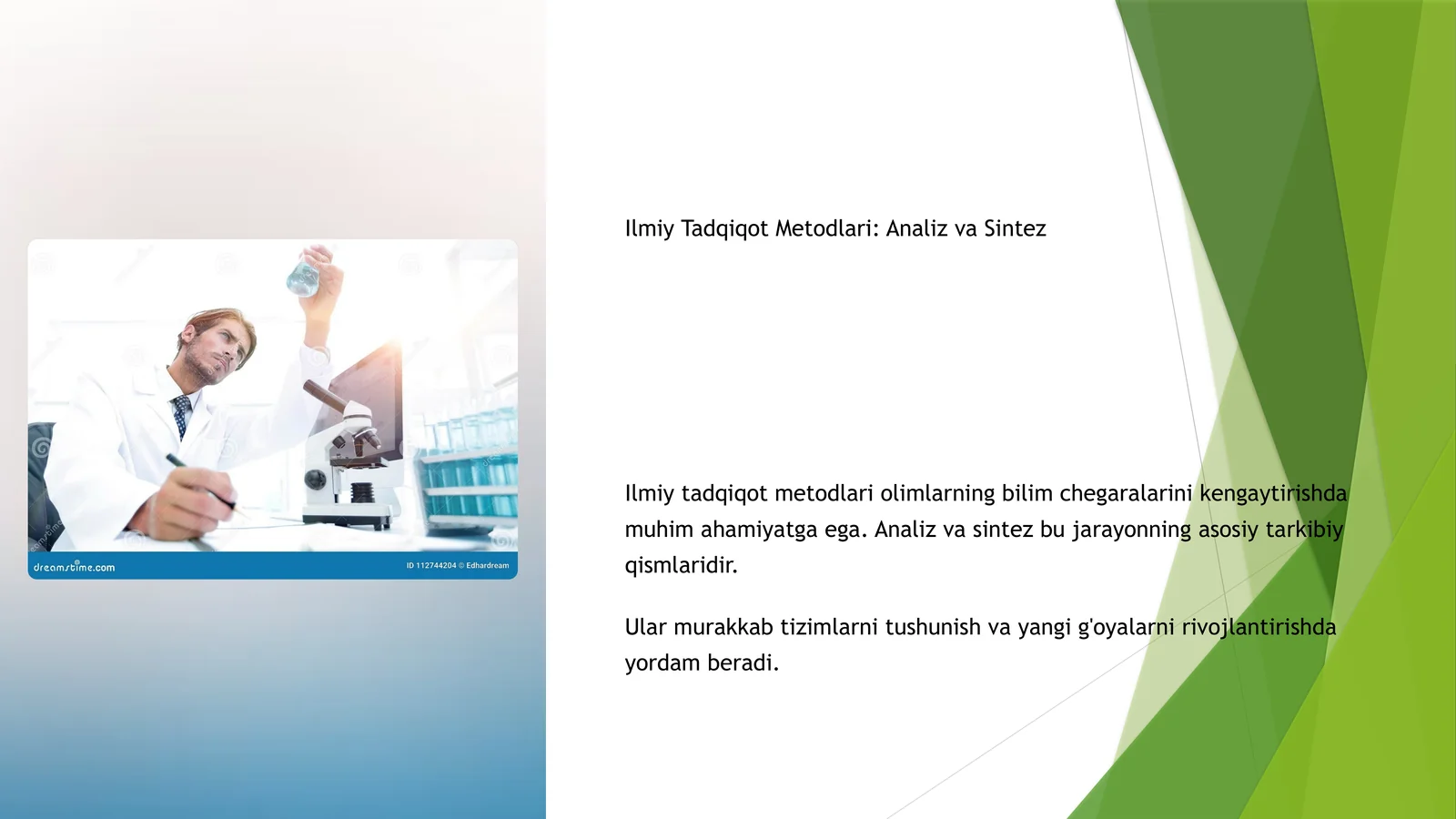 Ilmiy Tadqiqot Metodlari: Analiz va Sintez