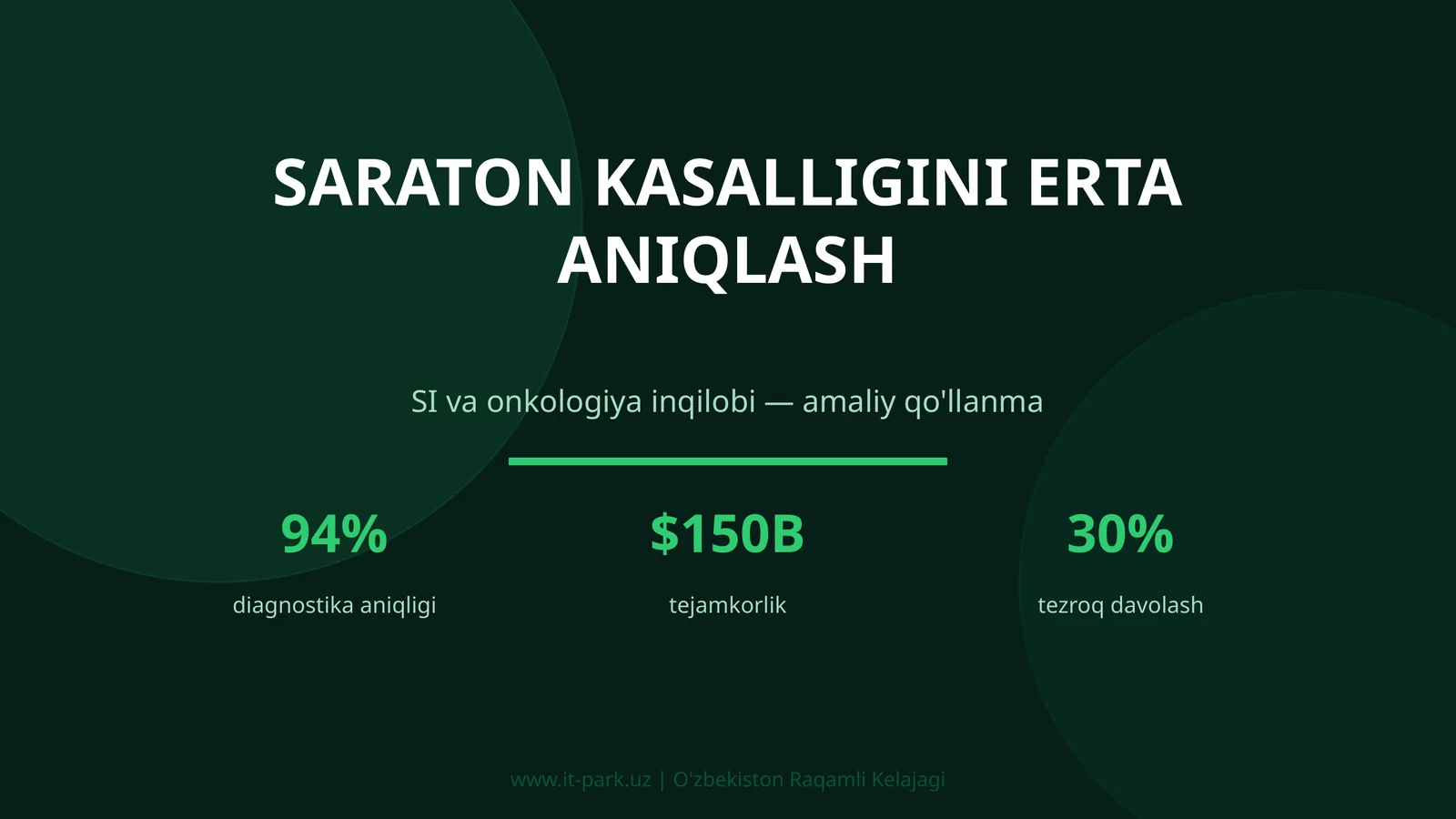 Saraton kasalligini erta aniqlash