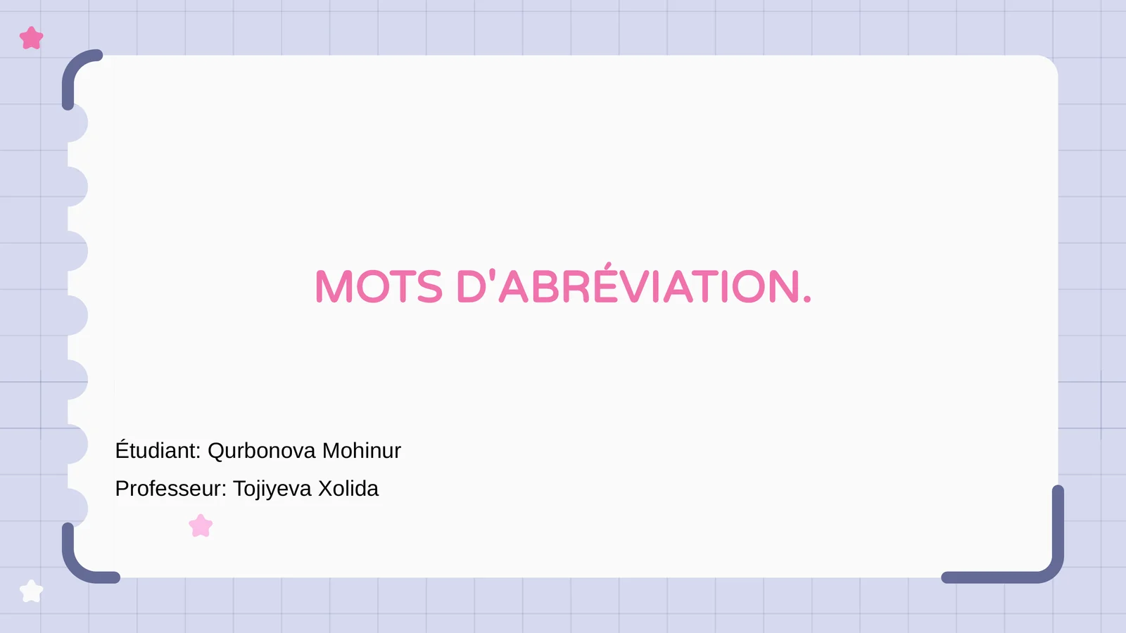 Mots d'abréviation