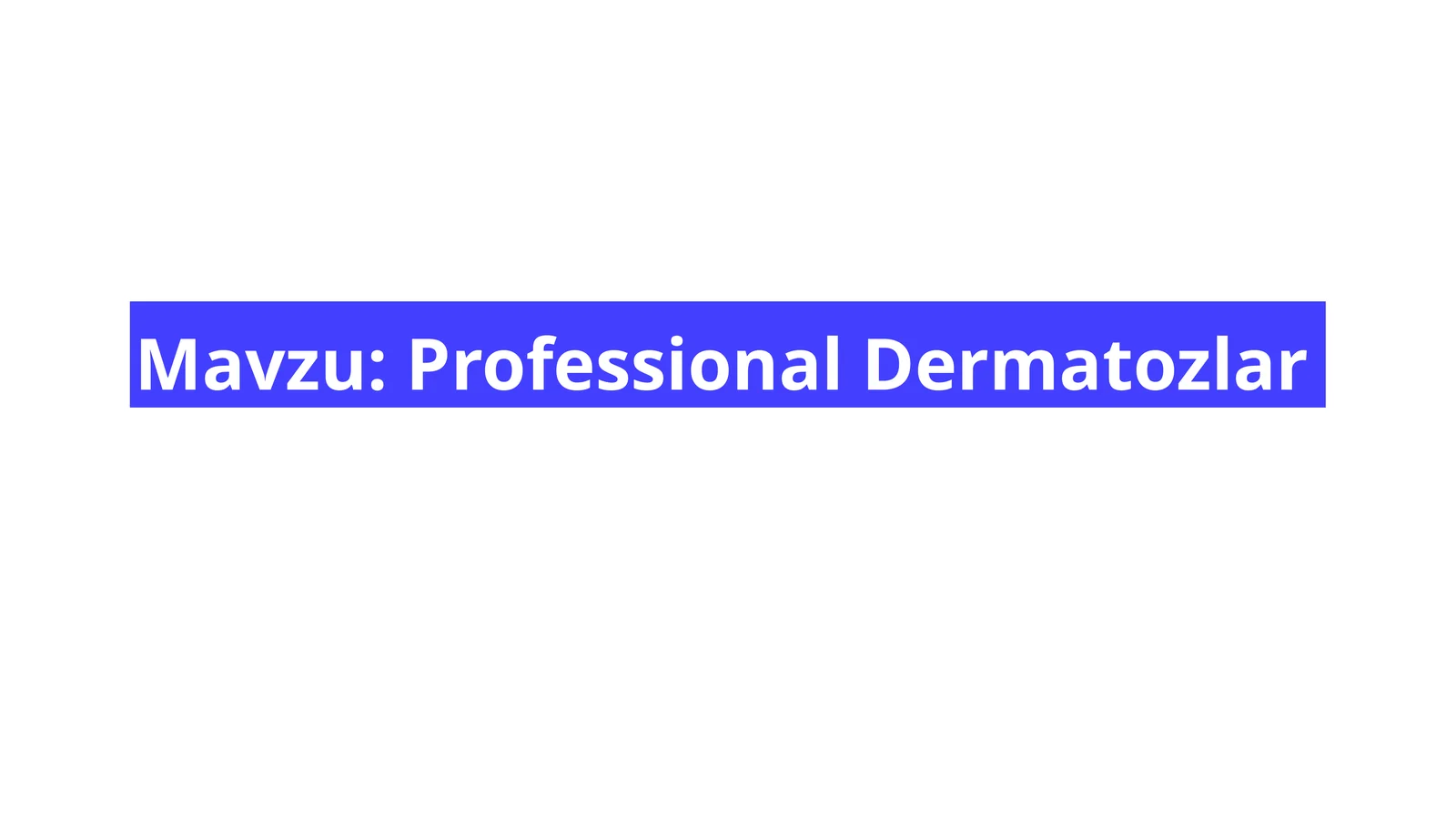 Professional Dermatozlar