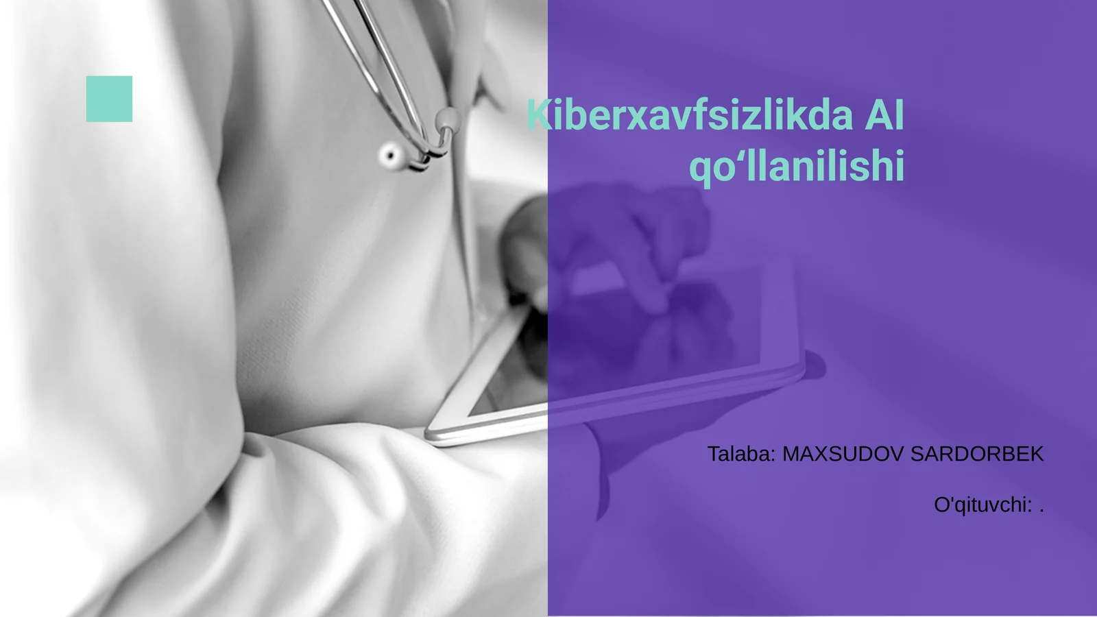 Kiberxavfsizlikda AI qo‘llanilishi
