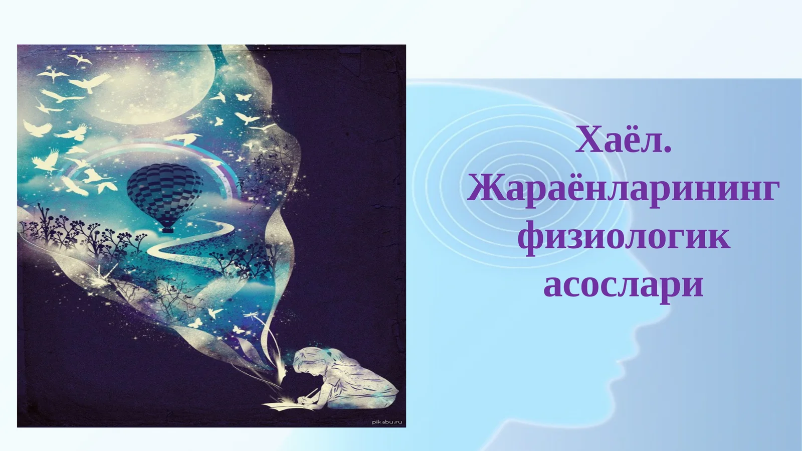 Хаёл. Жараёнларининг физиологик асослари