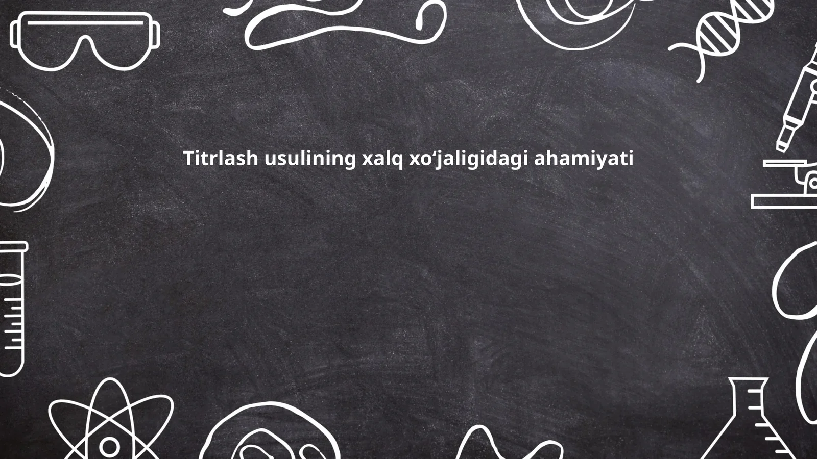 Titrlash usulining xalq xoʻjaligidagi ahamiyati