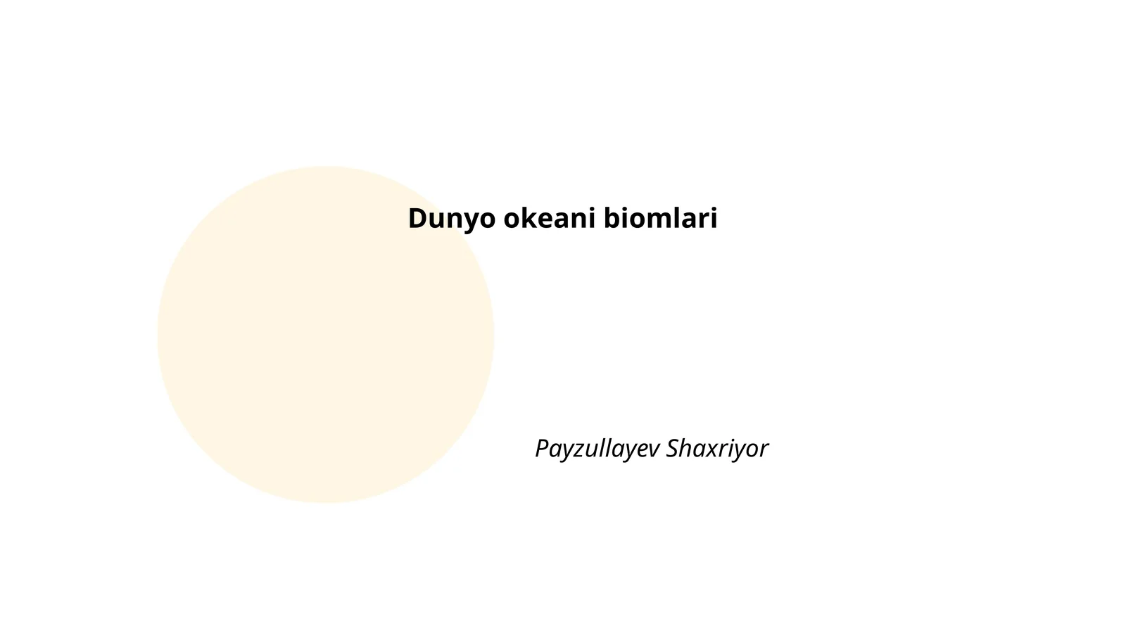 Dunyo okeani biomlari