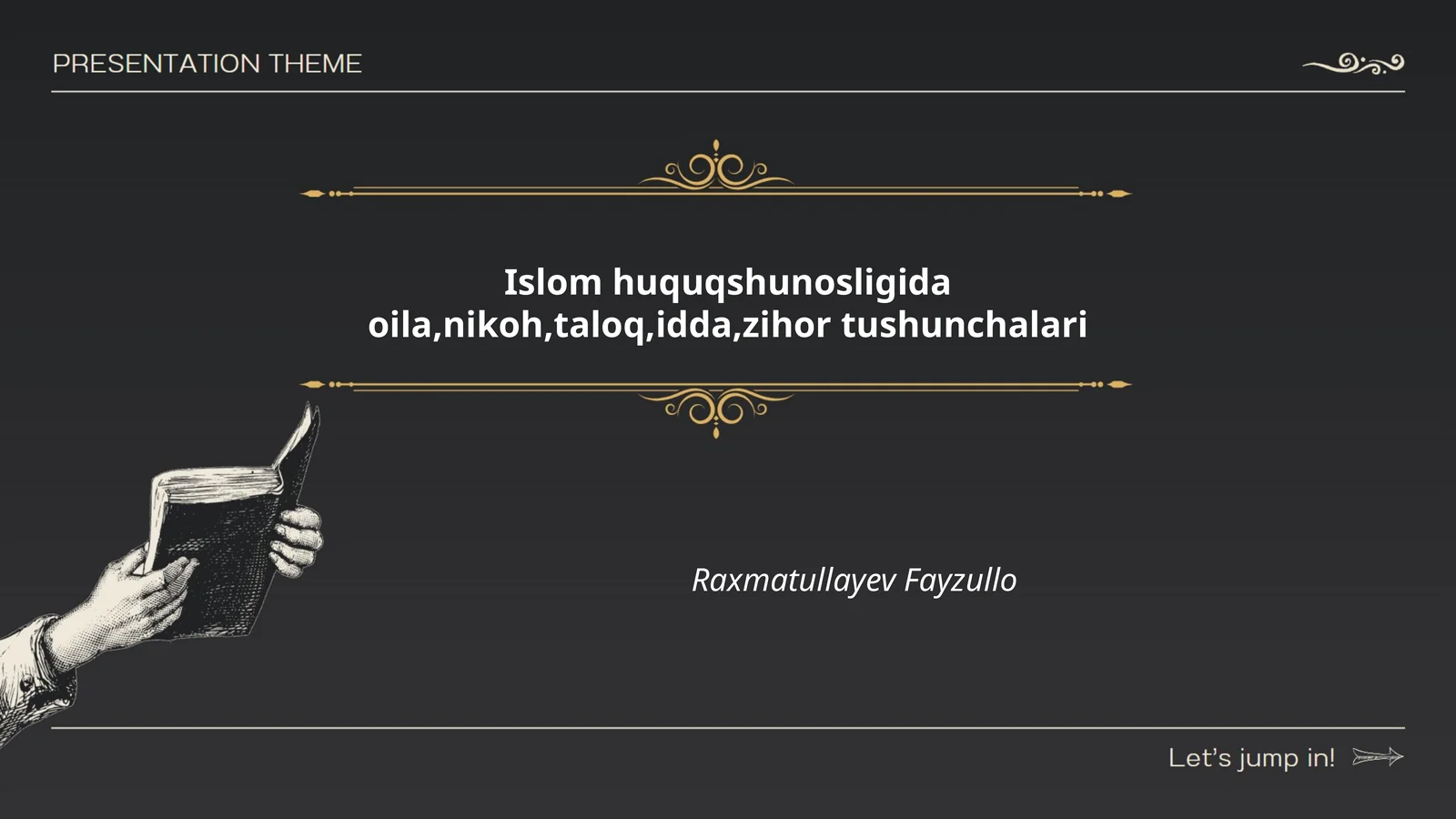 Islom huquqshunosligida oila,nikoh,taloq,idda,zihor tushunchalari