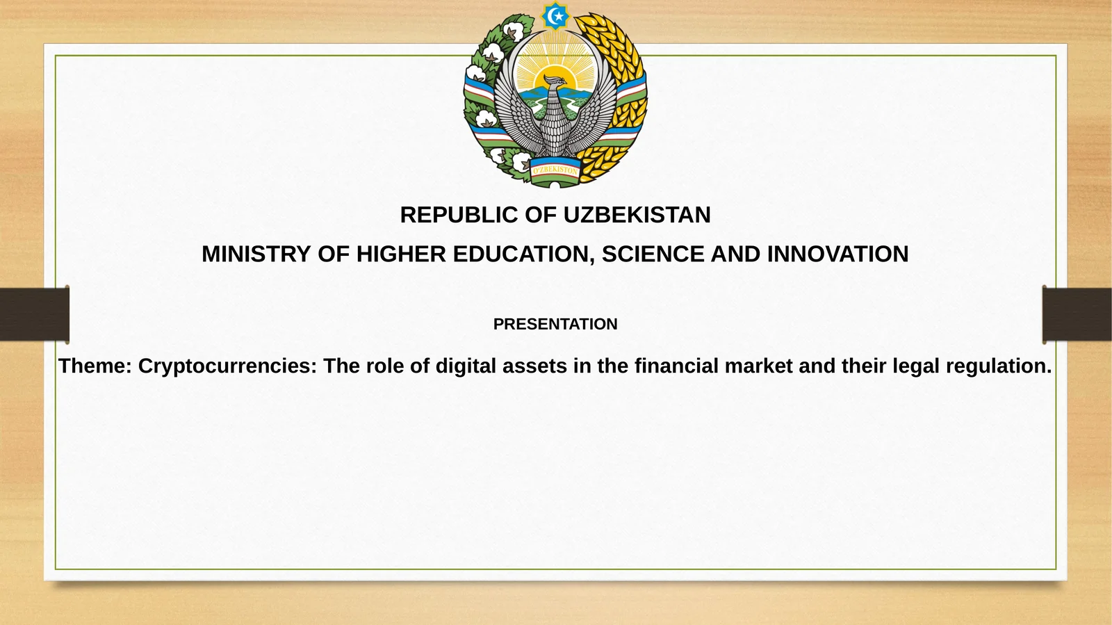 Presentation on Cryptocurrencies