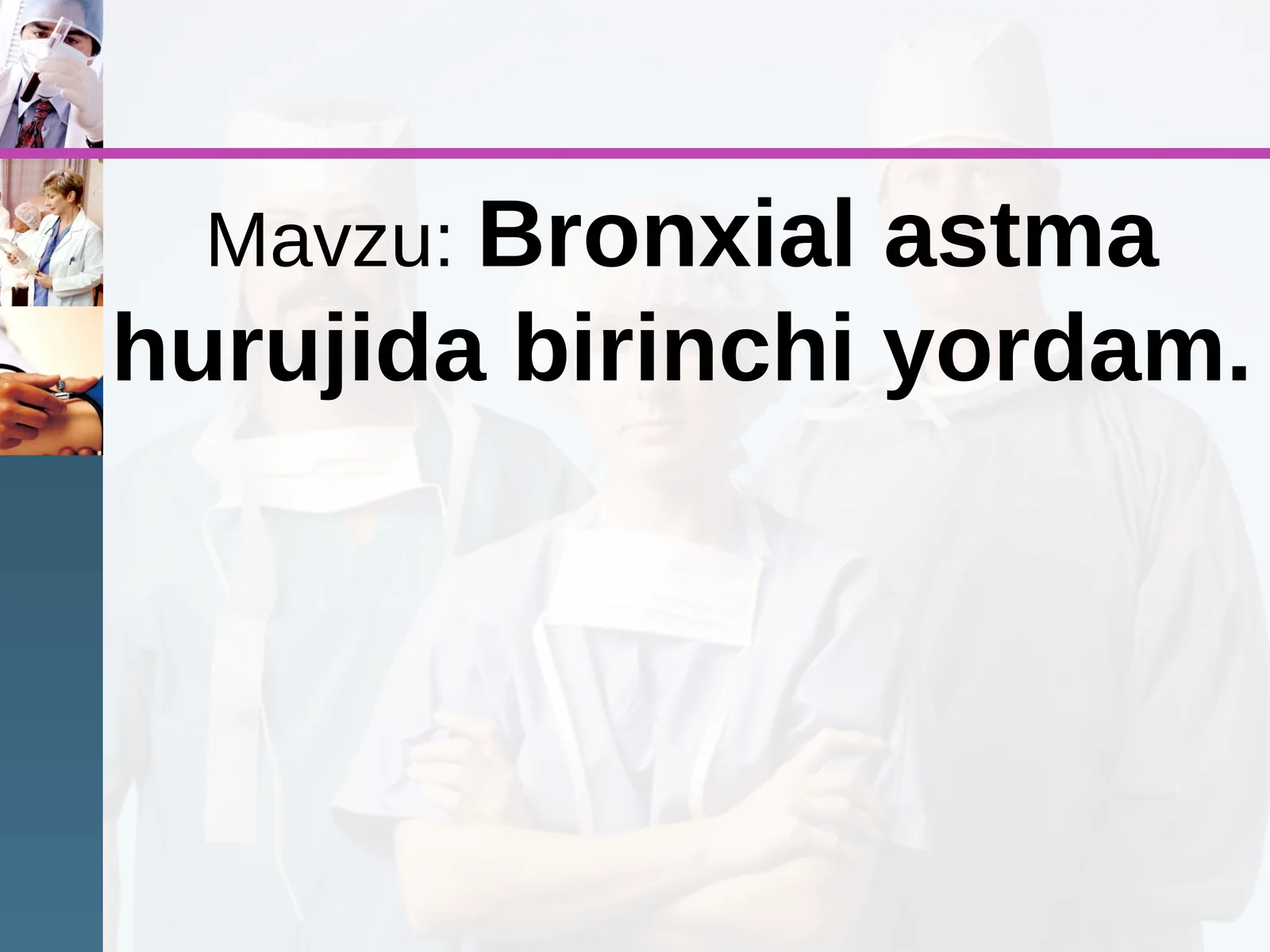 Bronxial astma hurujida birinchi yordam