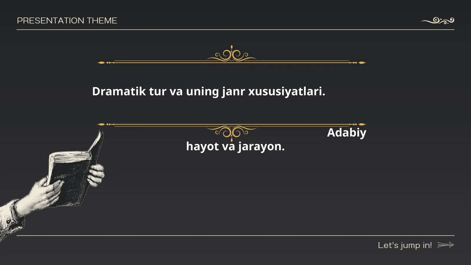 Dramatik tur va uning janr xususiyatlari