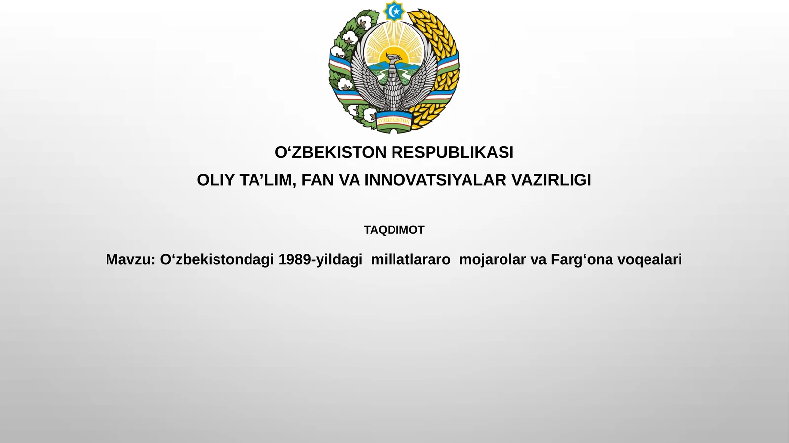 O'zbekistondagi 1989-yilggi millatlararo mojarolar va Farg'ona voqealari