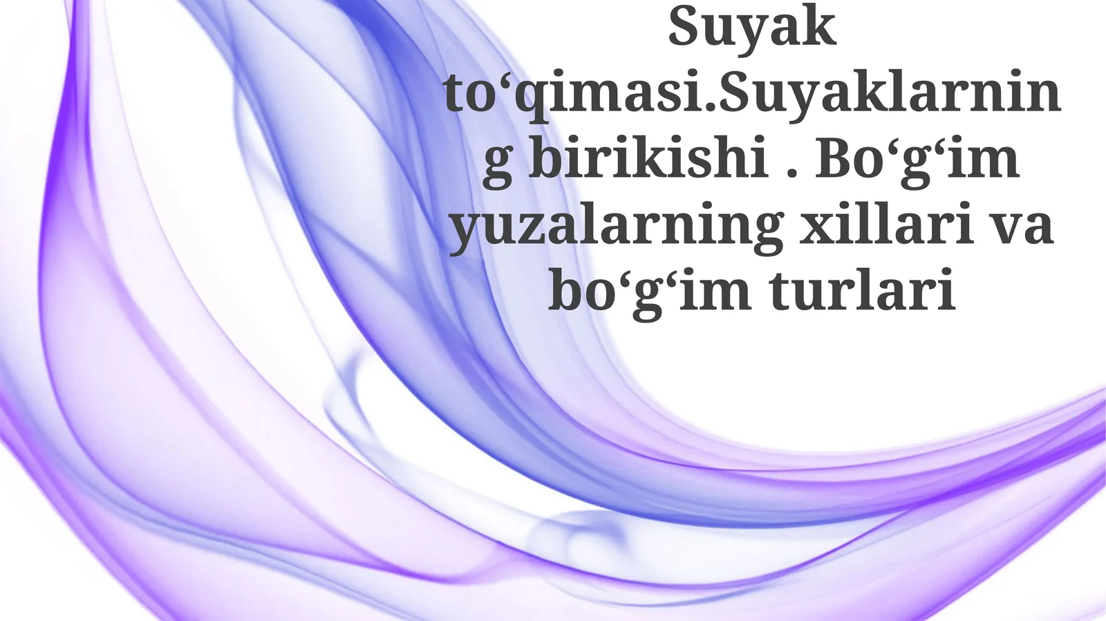 Suyak To'qimasi