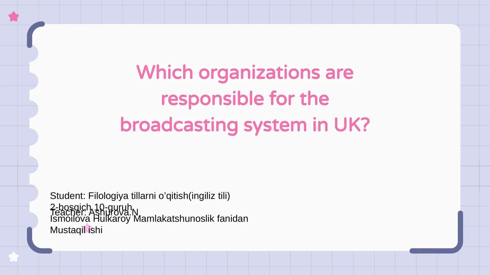 Overview of UK Broadcasting System