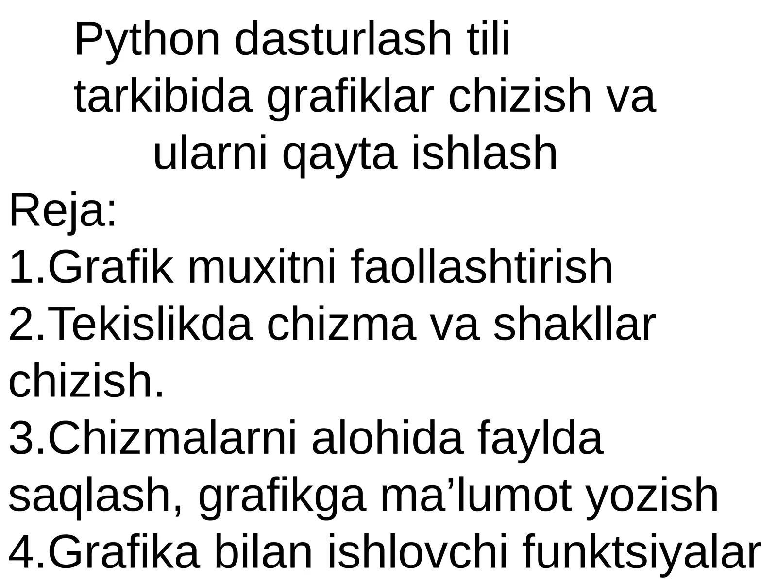 Python dasturlash tili