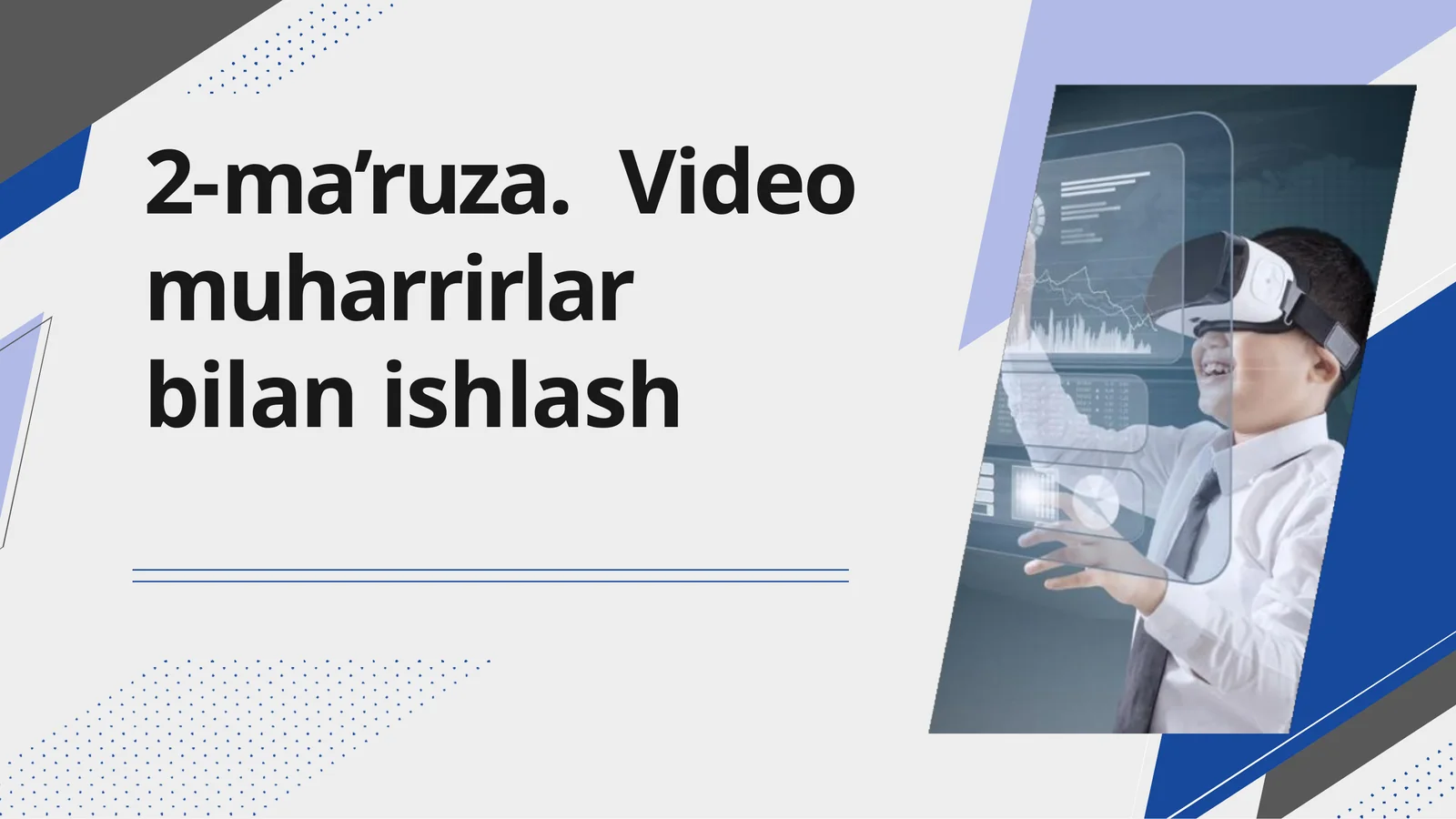 Videomuharrirlar bilan ishlash
