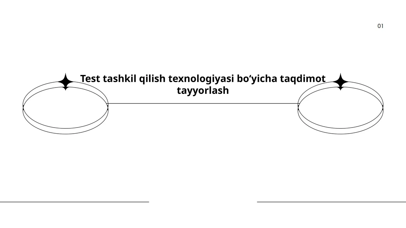 Test tashkil qilish texnologiyasi boʻyicha taqdimot tayyorlash