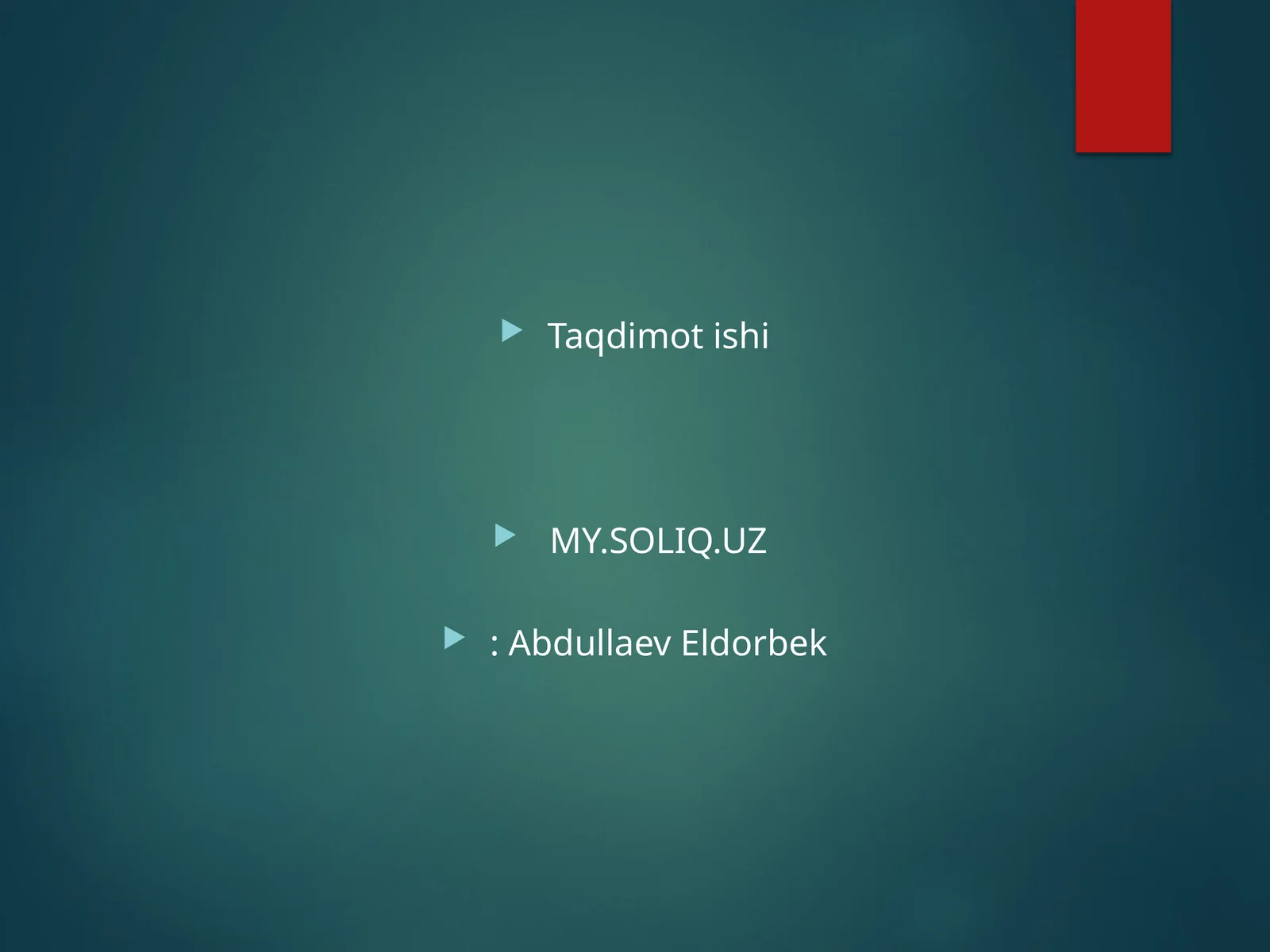 Taqdimot ishi