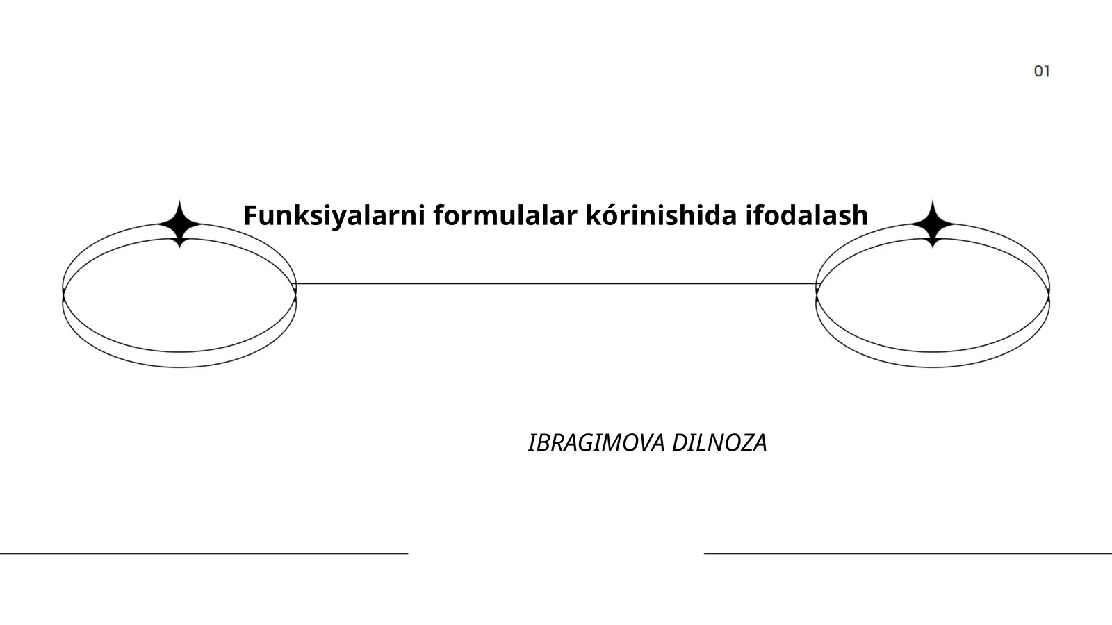 Funksiyalarni formulalar kórinishida ifodalash